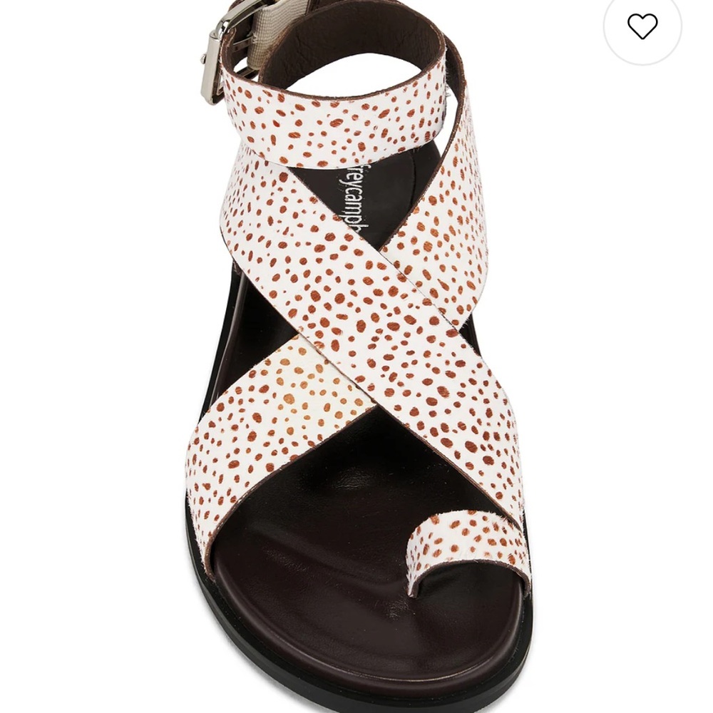 Hvar Jeffrey Campbell Cream and Brown Sandals